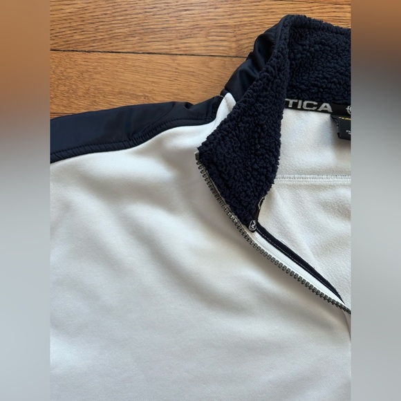Nautica Men’s White Quarter Zip Pullover - Size XL - Picture 5 of 8